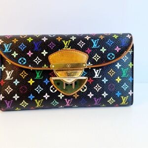 Louis Vuitton Black Multicolor Monogram Wallet